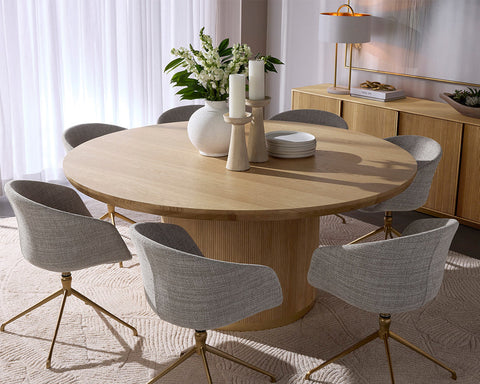 Sunpan Kalla Timeless Minimalist Tulip Dining Table