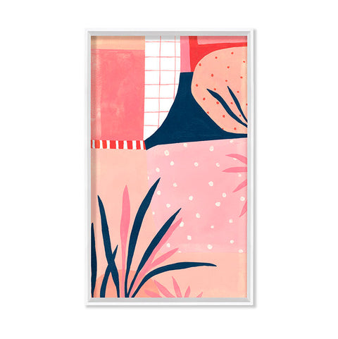 Marie Lawyer Pink Jungle Modern Matte Print Wall Art