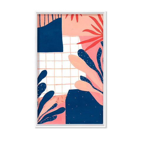 Marie Lawyer Pink Jungle Modern Print with Matte Finish Wall Art