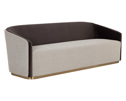Sheva Contemporary Standard Sofa with Slope Armrests