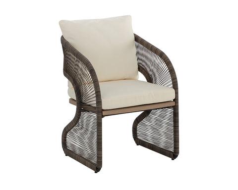 Outdoor Living and Garden Modern Barrel Upholstered Accent Chair