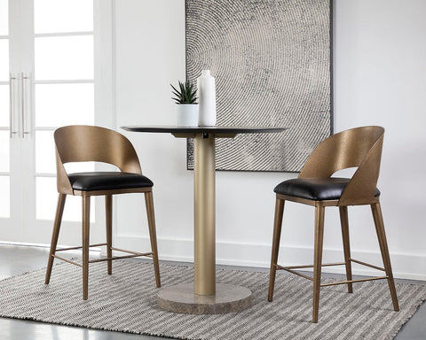 Timeless Minimalist Barrel Back Modern Counter Stool