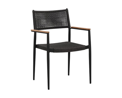 Outdoor Living & Garden Modern Teak Dining Armchair