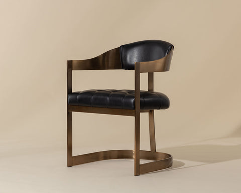 Timeless Minimalist Cantilever Dining Armchair with Fixed Arms