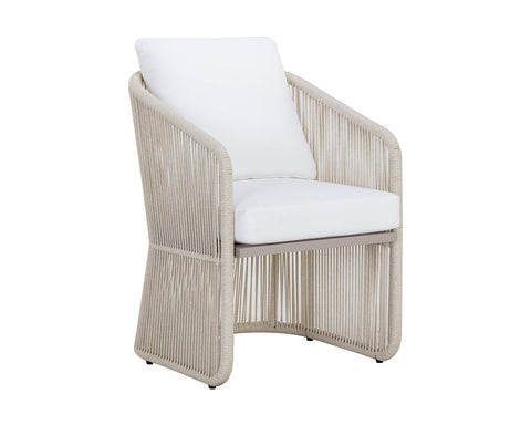 Modern Outdoor Living & Garden Upholstered Dining Armchair