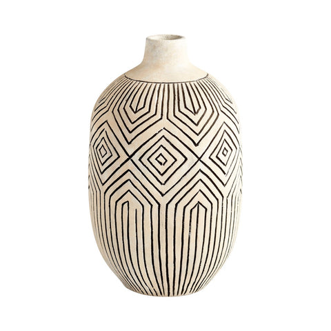 Decorating Essentials Contemporary Oval Embossed Table Vase