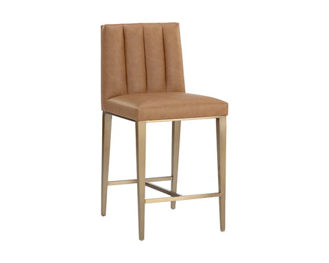 Timeless Minimalist Modern Upholstered Counter Stool