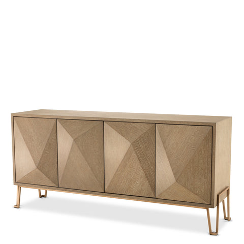 Highland Contemporary Sideboard with Brushed Veneer Finish Cabinet