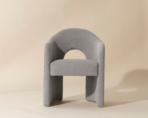 Timeless Minimalist Upholstered Barrel Dining Armchair