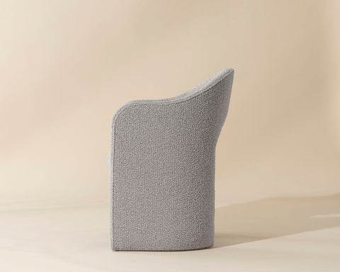 Timeless Minimalist Upholstered Barrel Dining Armchair