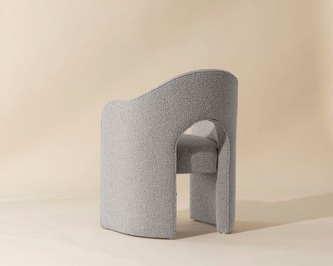 Timeless Minimalist Upholstered Barrel Dining Armchair