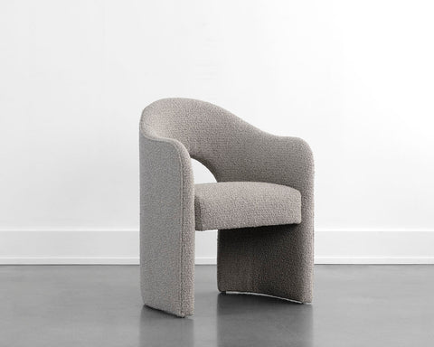 Timeless Minimalist Upholstered Barrel Dining Armchair
