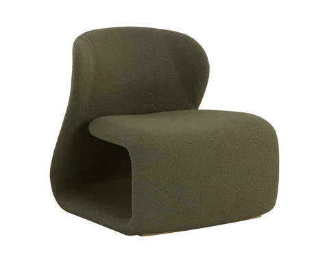Timeless Minimalist Slipper Lounge Chair with Barrel Back