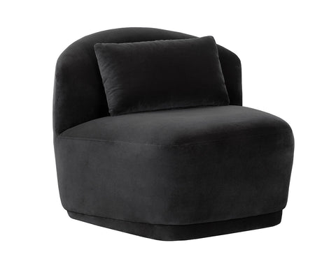 Timeless Minimalist Armless Club Barrel Lounge Chair