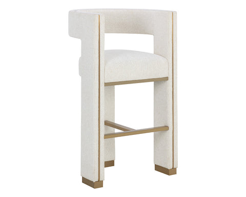 Rhea Timeless Minimalist Modern Upholstered Barrel Bar Stool
