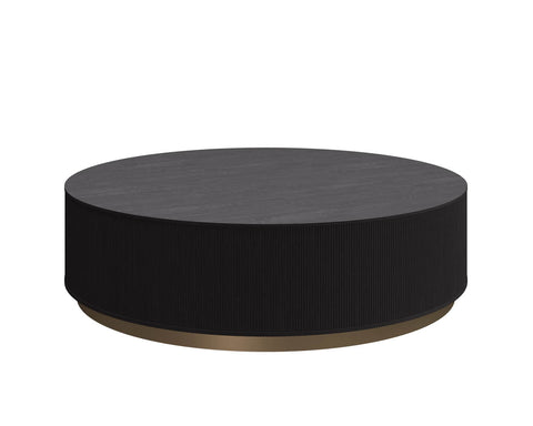 Kalla Fluted Drum Coffee Table Modern Round Design