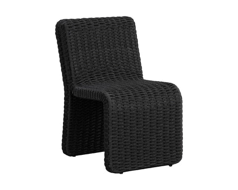 Modern Outdoor Living & Garden Woven Armless Dining Side Chair