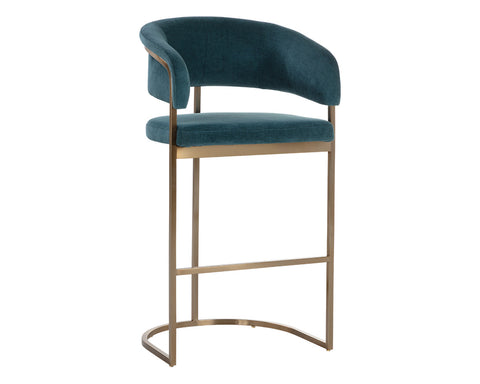 Timeless Minimalist Modern Barrel Back Sled Bar Stool