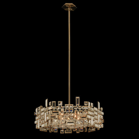 Vermeer Designer Collaboration Art Deco Chandelier with Crystals