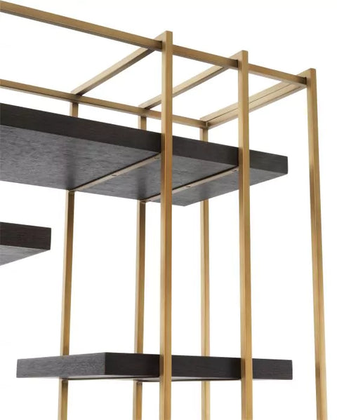 Ward Etagere Bookshelf with Brushed Finish in Contemporary Style