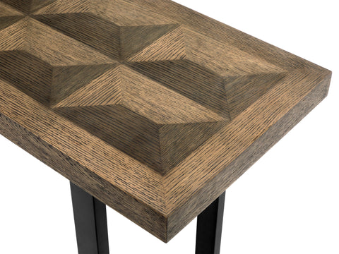 Eichholtz Timeless Minimalist Geometric Marquetry Entryway Console