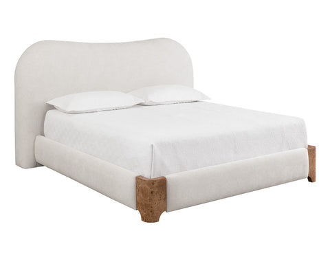 Sunpan Modern Knowles Arch Platform Bed with Headboard - Queen - King