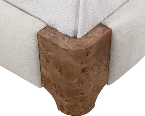 Sunpan Modern Knowles Arch Platform Bed with Headboard - Queen - King