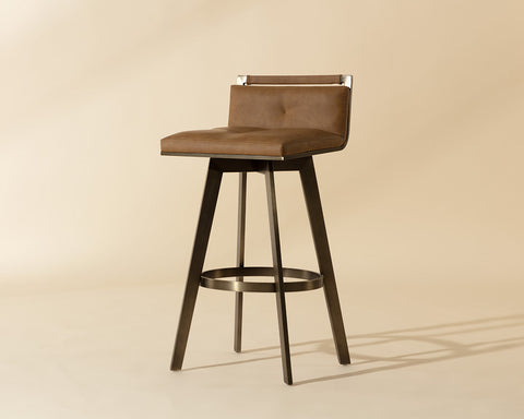 Arizona Timeless Minimalist Art Deco Low Back Bar Stool