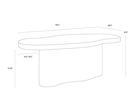 Idris Modern Freeform Drum Dining Table