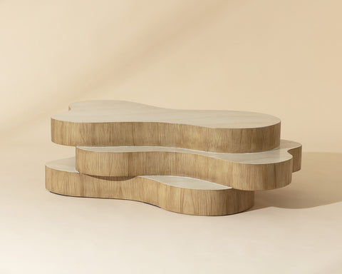 Sunpan Geddes Nature-Driven Modernist Freeform Coffee Table
