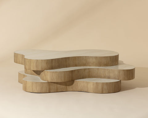 Sunpan Geddes Nature-Driven Modernist Freeform Coffee Table