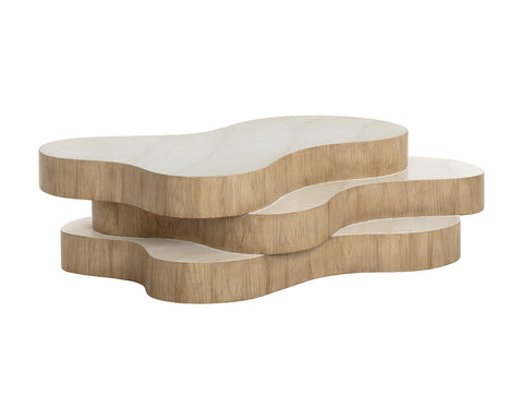 Sunpan Geddes Nature-Driven Modernist Freeform Coffee Table