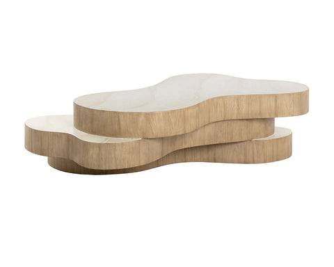 Sunpan Geddes Nature-Driven Modernist Freeform Coffee Table