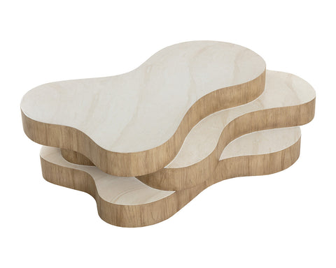 Sunpan Geddes Nature-Driven Modernist Freeform Coffee Table