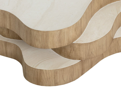 Sunpan Geddes Nature-Driven Modernist Freeform Coffee Table