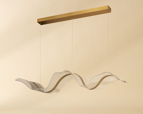 Alun Ambient Minimalist Chandelier with Adjustable Height Ceiling Light