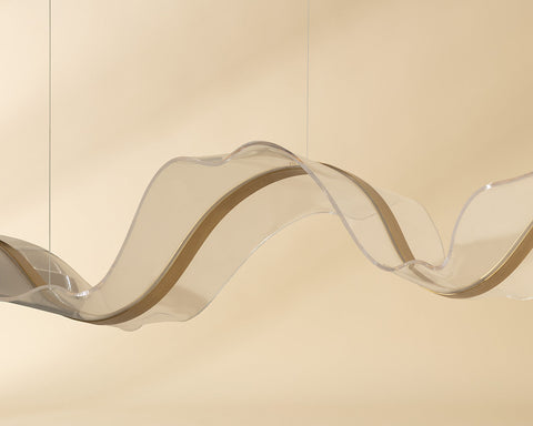 Alun Ambient Minimalist Chandelier with Adjustable Height Ceiling Light