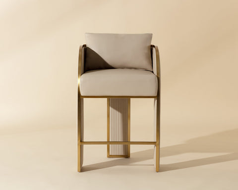 Timeless Minimalist Contemporary Upholstered Counter Stool