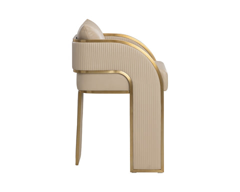 Timeless Minimalist Contemporary Upholstered Counter Stool