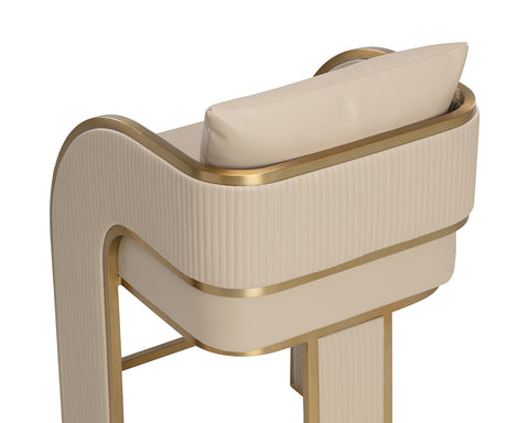 Timeless Minimalist Contemporary Upholstered Counter Stool