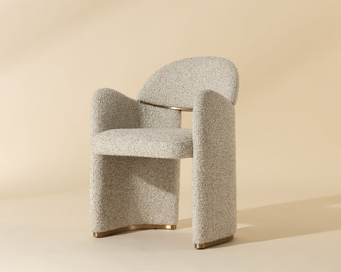 Timeless Minimalist Dining Armchair with Barrel Back Art Deco Style