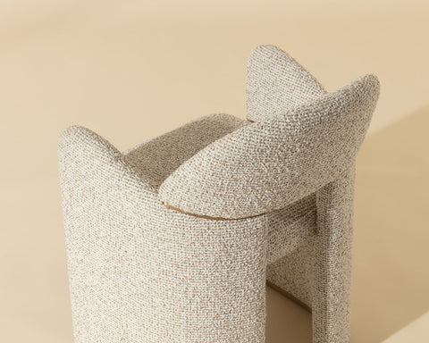 Timeless Minimalist Dining Armchair with Barrel Back Art Deco Style