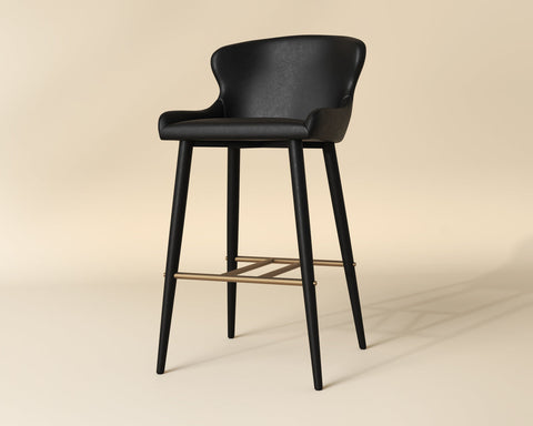 Timeless Minimalist Upholstered Barrel Bar Stool