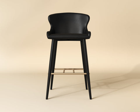 Timeless Minimalist Upholstered Barrel Bar Stool