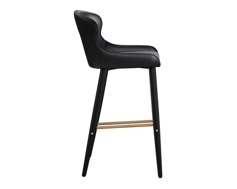 Timeless Minimalist Upholstered Barrel Bar Stool