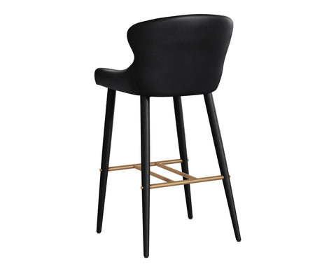Timeless Minimalist Upholstered Barrel Bar Stool