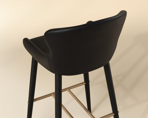 Timeless Minimalist Upholstered Barrel Bar Stool