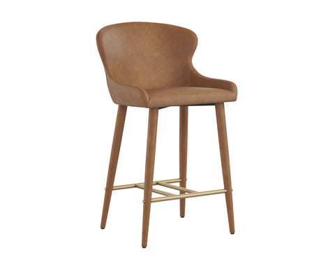 Timeless Minimalist Barrel Upholstered Modern Counter Stool