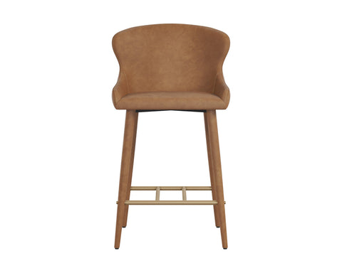 Timeless Minimalist Barrel Upholstered Modern Counter Stool