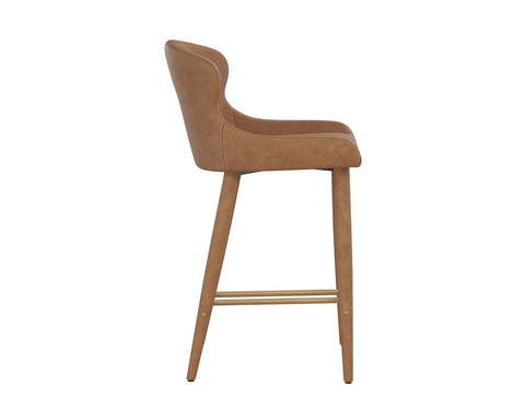 Timeless Minimalist Barrel Upholstered Modern Counter Stool